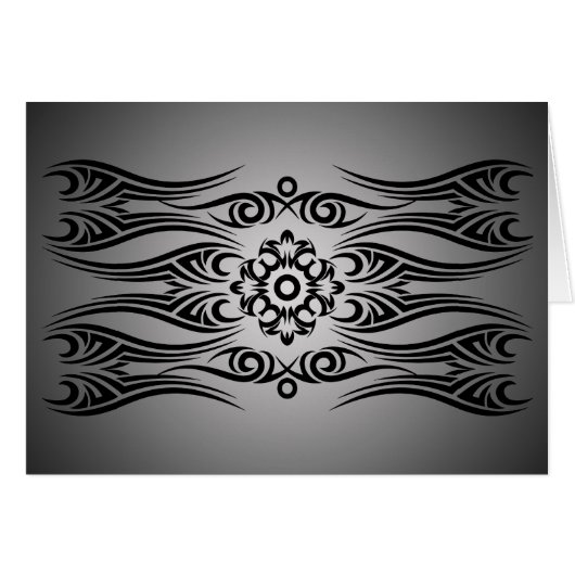 Black Tattoo Tribal 1 | black fadeIN Cards (Front Horizontal)