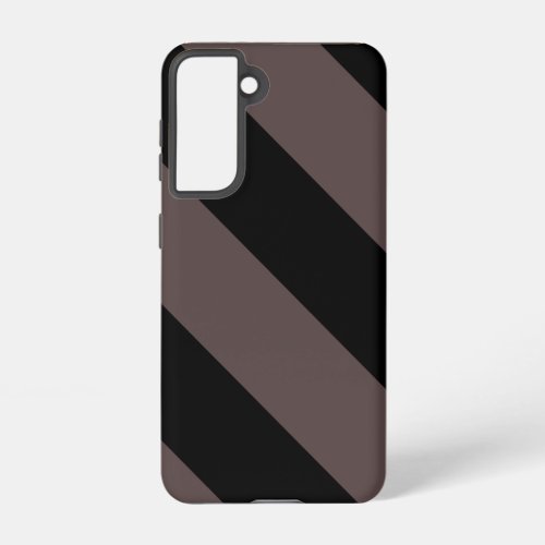 Black taupe stripe pattern Samsung case