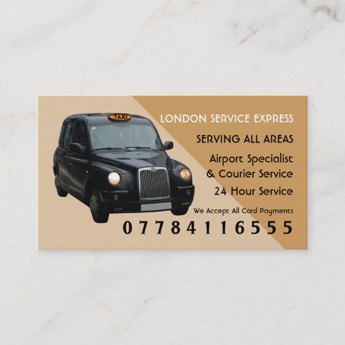 Black Taxi Cab Airport And Station Price Lists Business Card Zazzle Com