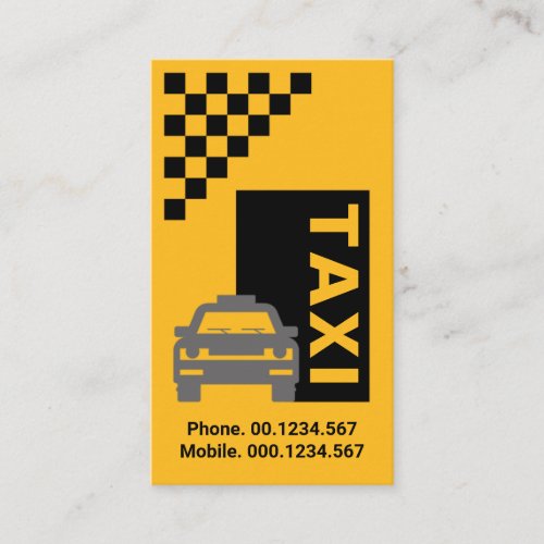 Black Taxi Check Box Creative Car Business Card