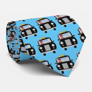 Black Taxi Design Neck Tie