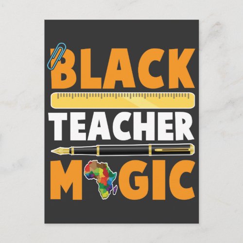 Black Teacher Educator African American Roots Postcard