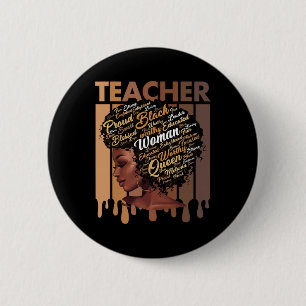 Black Teacher Magic Black History Education Melani Button