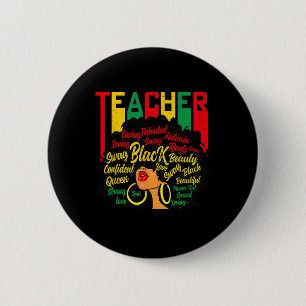 Black Teacher Magic Black History Education Melani Button