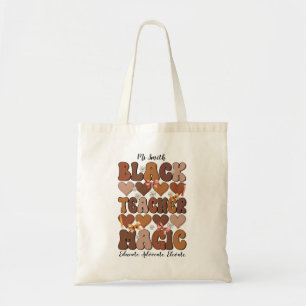 Black Teacher Magic Custom Tote Bag