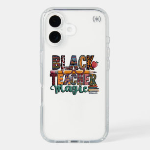 Black TEACHER Magic iPhone 16 Case Design