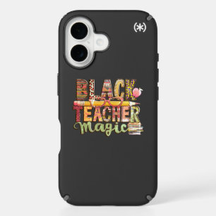 Black TEACHER Magic iPhone 16 Case Design