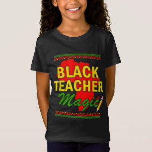 Black Teacher Magic teacher black history month bi T-Shirt