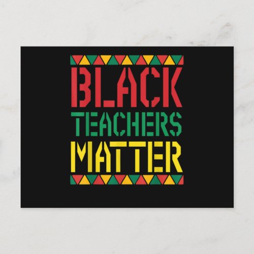 Black Teachers Matter History Month African Pride Announcement Postcard
