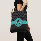 Black Teal Chevron