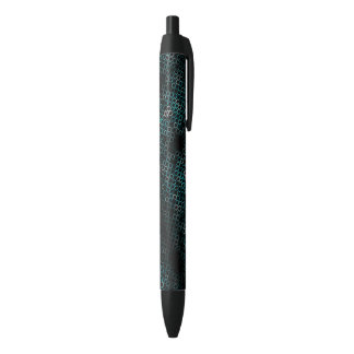 Black Teal Geometric Pattern Pen