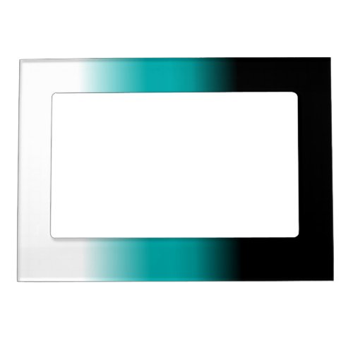 Black Teal White Ombre Magnetic Photo Frame