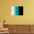 Black Teal White Ombre Poster | Zazzle