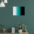 Black Teal White Ombre Poster | Zazzle