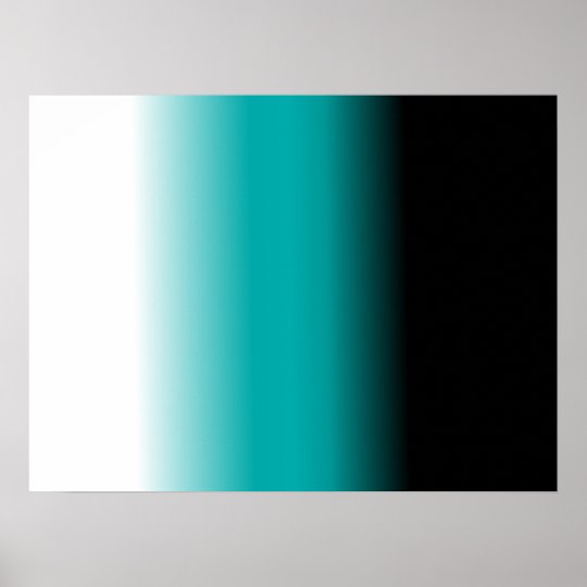 Black Teal White Ombre Poster | Zazzle.com
