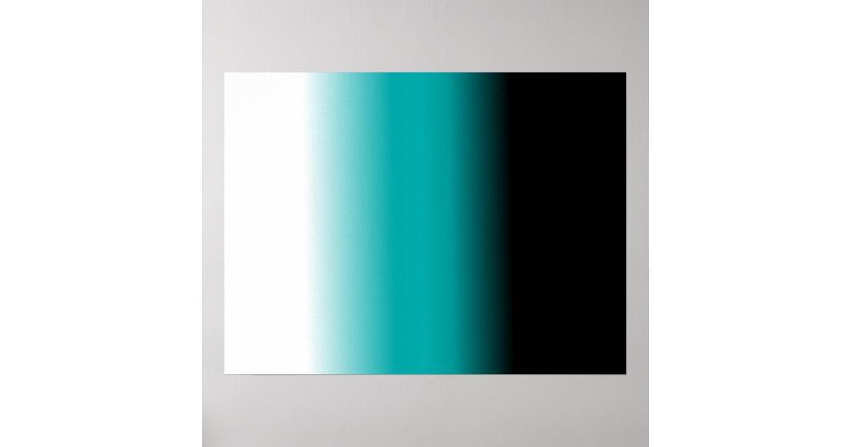 Black Teal White Ombre Poster | Zazzle