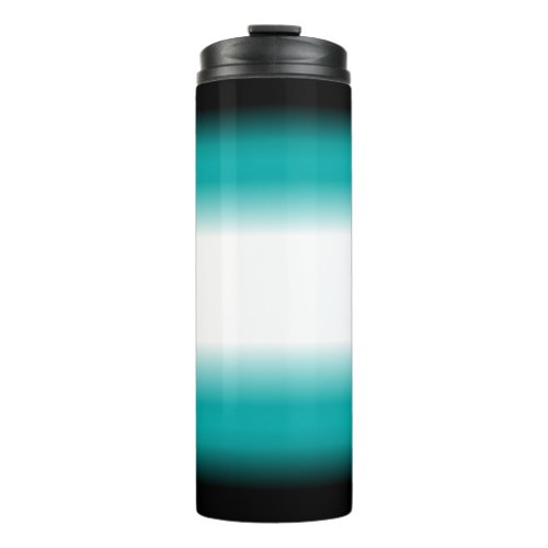 Black Teal White Ombre Thermal Tumbler
