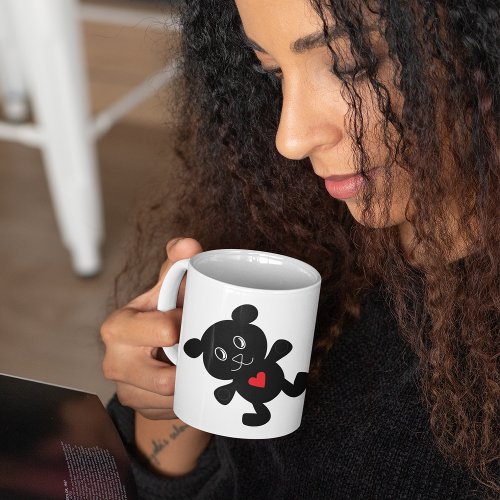 Black Teddy Bear Love Coffee Mug