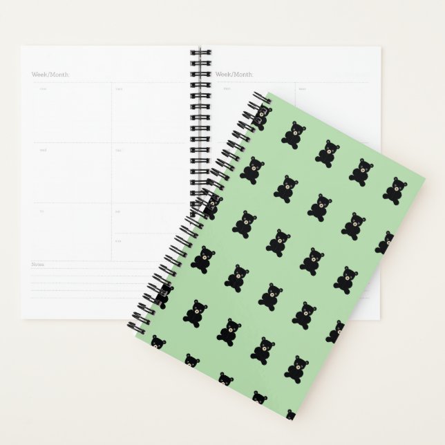 Black Teddy Bear Planner (Display)