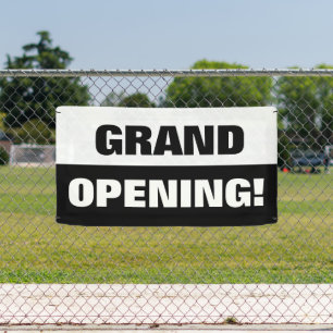 Black template grand opening business banner