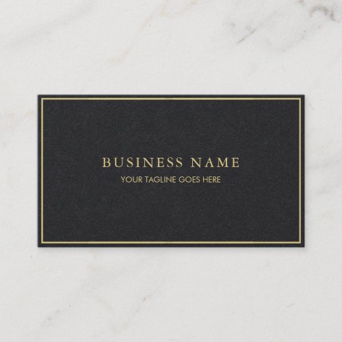 Black Template Luxe Elegant Modern Gold Color Text Business Card