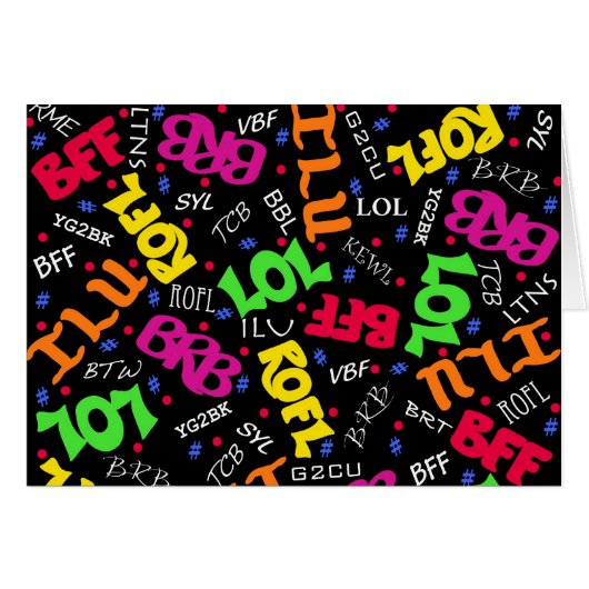 Black Text Art Symbols Abbreviations (Front Horizontal)