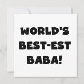 Black Text Best-est Baba T-shirts and Gifts (Front)