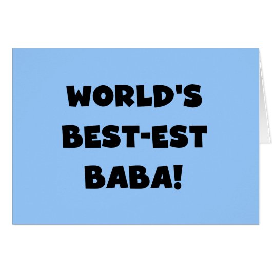 Black Text Best-est Baba T-shirts and Gifts (Front Horizontal)