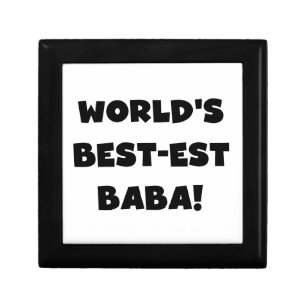 Black Text Best-est Baba T-shirts and Gifts Keepsake Box