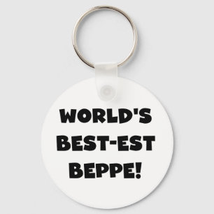 Black Text Best-est Beppe T-shirts and Gifts Keychain
