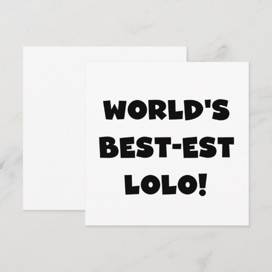 Black Text Best-est Lolo T-shirts and Gifts (Front/Back)