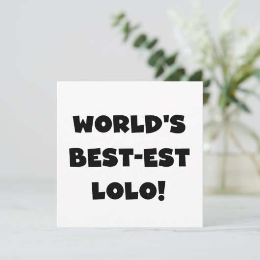 Black Text Best-est Lolo T-shirts and Gifts (Standing Front)