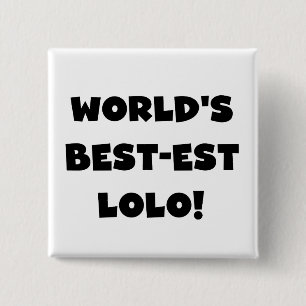 Black Text Best-est Lolo T-shirts and Gifts Button