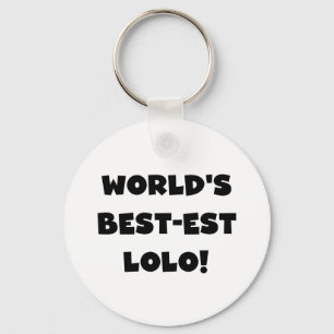 Black Text Best-est Lolo T-shirts and Gifts Keychain