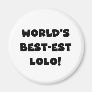 Black Text Best-est Lolo T-shirts and Gifts Magnet
