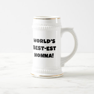Black Text Best-est Nonna T-shirts and Gifts Beer Stein