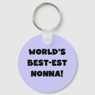 Black Text Best-est Nonna T-shirts and Gifts Keychain