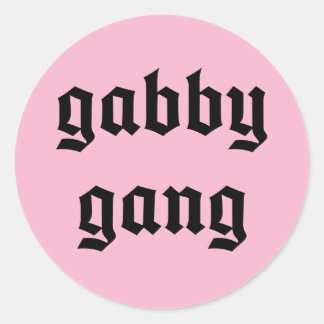 Black Text Gabby Gang Stickers