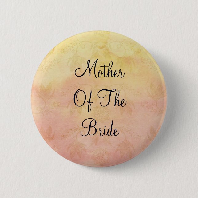Black Text Mother of Bride Button (Front)