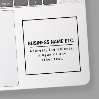 Black Text on Clear Transparent Sticker