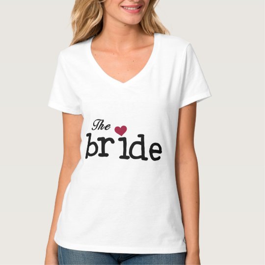 Black Text The Bride Tshirts and Gifts | Zazzle.com