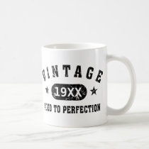 Black Text Vintage Aged to Perfection Mug