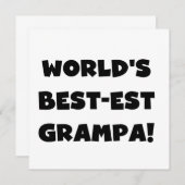 Black Text World's Best-est Grampa T-shirts Gifts (Front/Back)