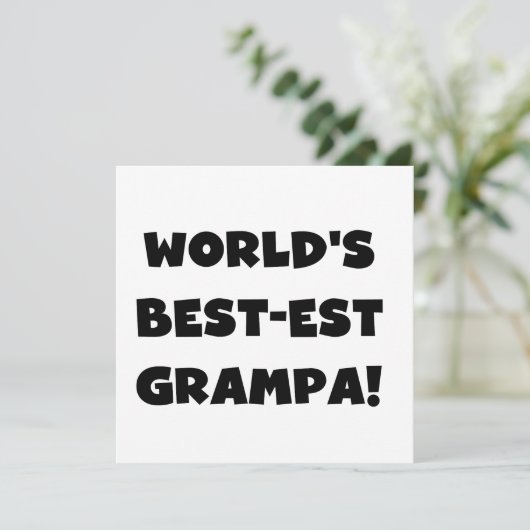 Black Text World's Best-est Grampa T-shirts Gifts (Standing Front)