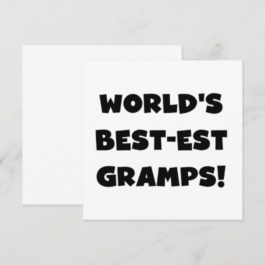 Black Text World's Best-est Gramps Gifts (Front/Back)