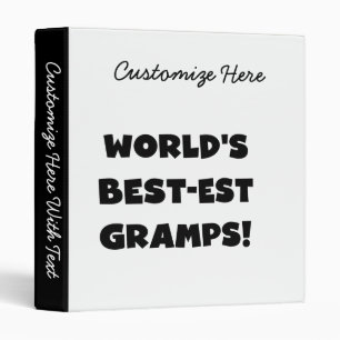 Black Text World's Best-est Gramps Gifts Binder