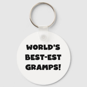 Black Text World's Best-est Gramps Gifts Keychain