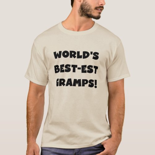 Black Text Worlds Best_est Gramps Gifts T_Shirt