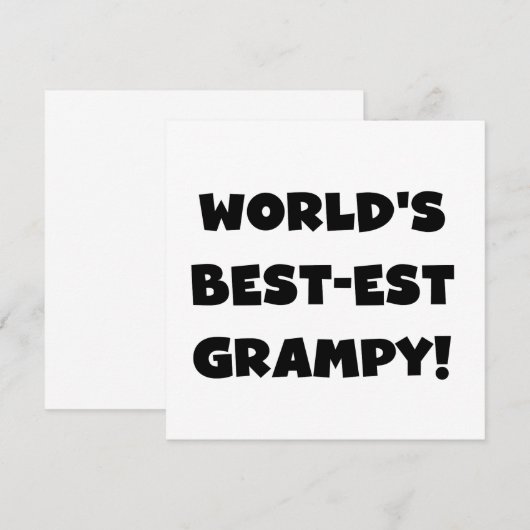 Black Text World's Best-est Grampy Gifts (Front/Back)