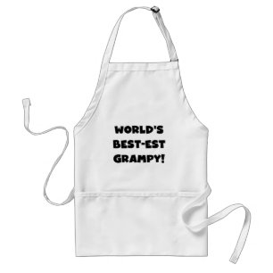 Black Text World's Best-est Grampy Gifts Adult Apron